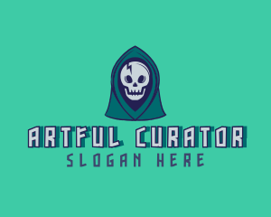 Halloween Gaming Skull logo design