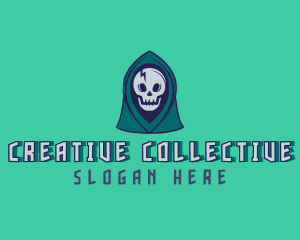 Halloween Gaming Skull logo design