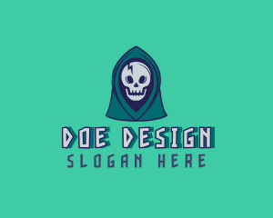 Halloween Gaming Skull logo design