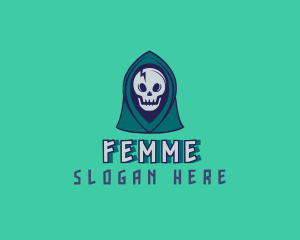 Halloween Gaming Skull logo design