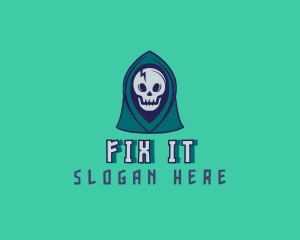 Halloween Gaming Skull logo design