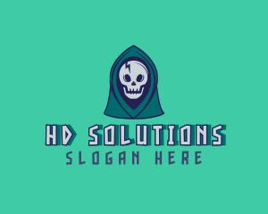 Halloween Gaming Skull logo design