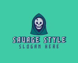 Halloween Gaming Skull logo design