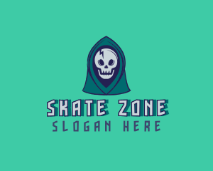 Skate - Halloween Gaming Skull logo design