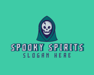 Halloween Gaming Skull logo design