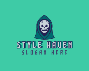 Halloween Gaming Skull logo design