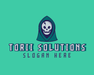 Halloween Gaming Skull logo design