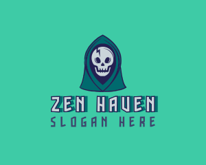 Halloween Gaming Skull logo design