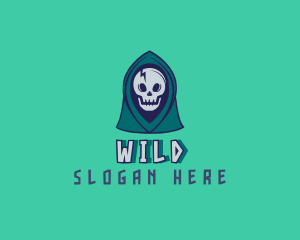 Halloween Gaming Skull logo design