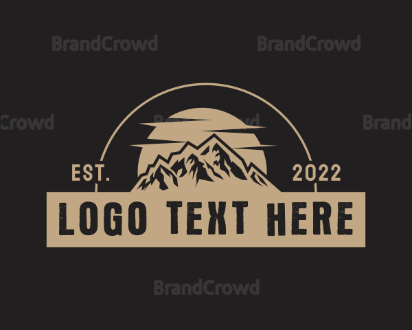 Mountain Peak Sunset Logo