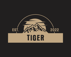 Hills - Mountain Peak Sunset logo design