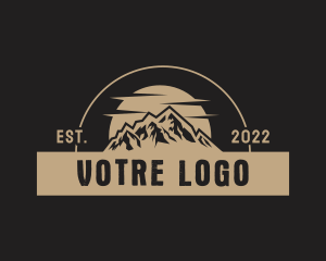 Mountaineer - Mountain Peak Sunset logo design
