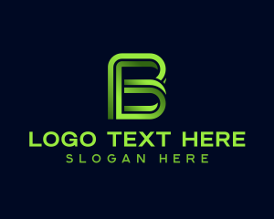 Online Gaming - Cyber Game Software Letter B logo design