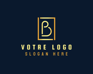 Golden Premium Firm Letter B Logo