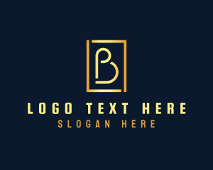 Golden Premium Firm Letter B Logo