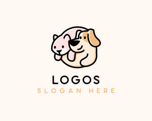 Cute Dog Cat Logo