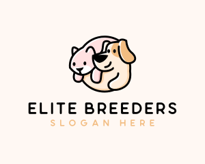 Cute Dog Cat logo design