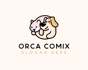 Pet Shop - Cute Dog Cat logo design