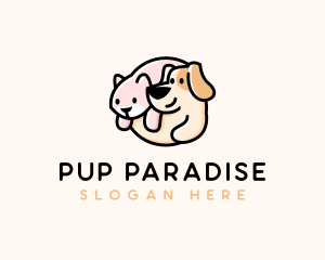 Cute Dog Cat logo design