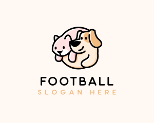 Pet Friendly - Cute Dog Cat logo design