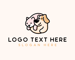 Cute Dog Cat Logo