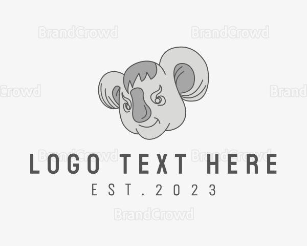 Koala Animal Head Logo