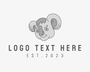 Animal Rescue - Koala Animal Head logo design