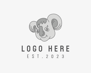 Koala Animal Head Logo