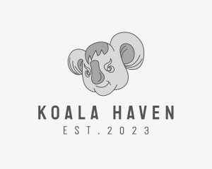 Koala Animal Head logo design