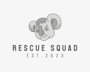 Koala Animal Head logo design