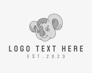 Koala Animal Head Logo