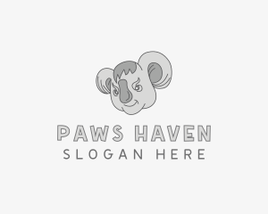 Koala Animal Head logo design