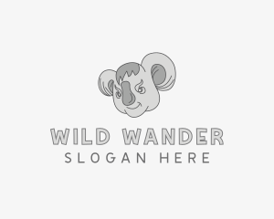 Koala Animal Head logo design