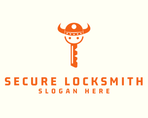 Locksmith - Norse Warrior Key logo design