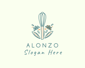 Organic Flower Whisk  logo design