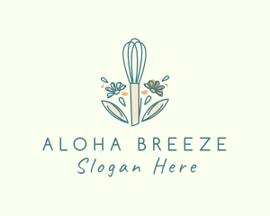 Organic Flower Whisk  logo design