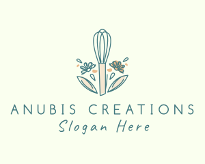 Organic Flower Whisk  logo design