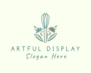 Organic Flower Whisk  logo design