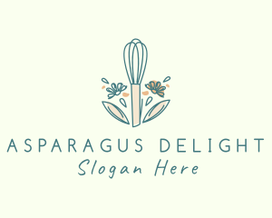 Organic Flower Whisk  logo design