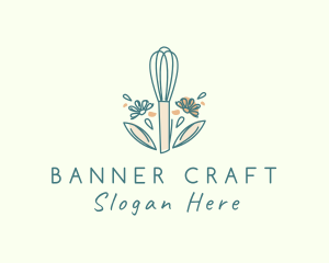 Organic Flower Whisk  logo design