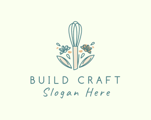 Organic Flower Whisk  logo design