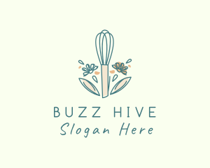 Organic Flower Whisk  logo design