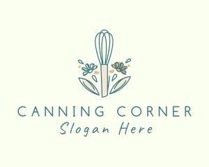 Organic Flower Whisk  logo design