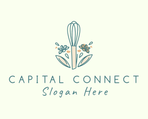 Organic Flower Whisk  logo design