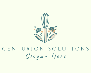 Organic Flower Whisk  logo design