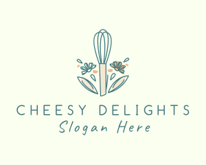 Organic Flower Whisk  logo design