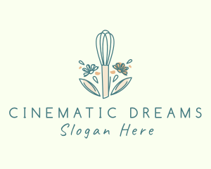 Organic Flower Whisk  logo design