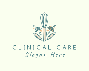 Organic Flower Whisk  logo design