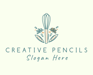 Organic Flower Whisk  logo design