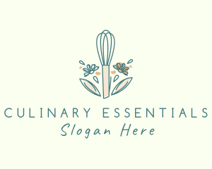 Organic Flower Whisk  logo design